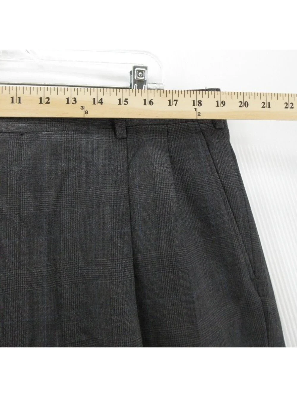 Brooks Brothers Suit 46 Wool Blend Glen Plaid Stretch Classic 346 38X27